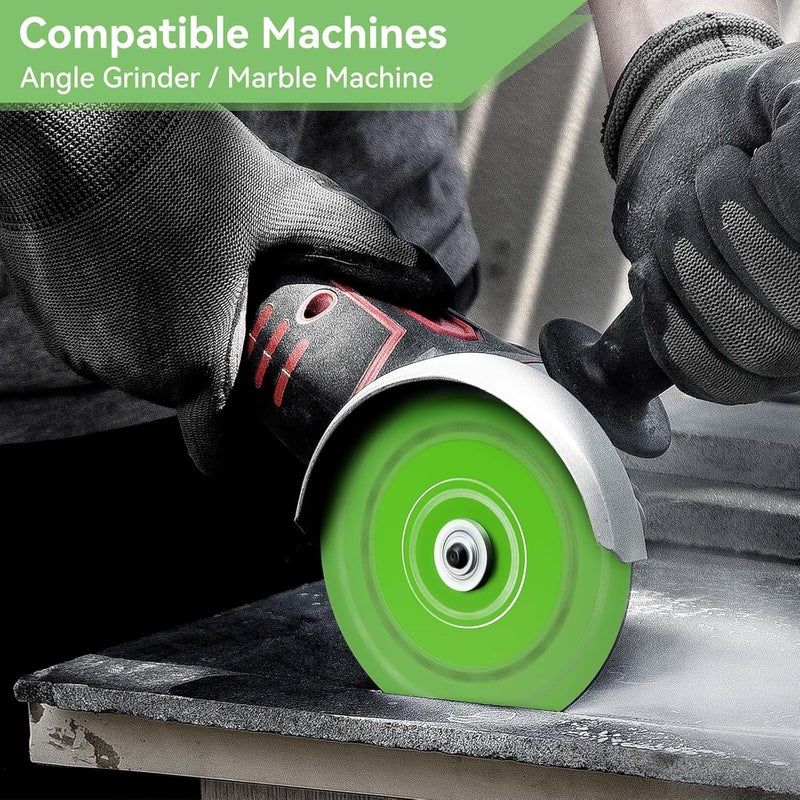 JonPhoe Glass Cutting Disc 4.5 Inch for Angle Grinder, Ultra-Thin Diamond Saw Blade Wheel for Glass Tile Marble Ceramic Jade (5Pcs 4.5") - Image 4